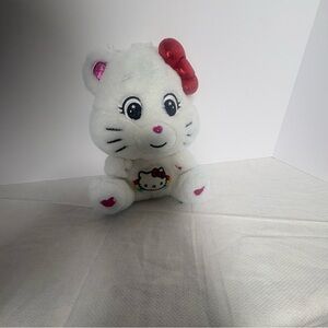 Care Bears x Hello Kitty Plush 8” White Rainbow Heart Bear Basic Fun